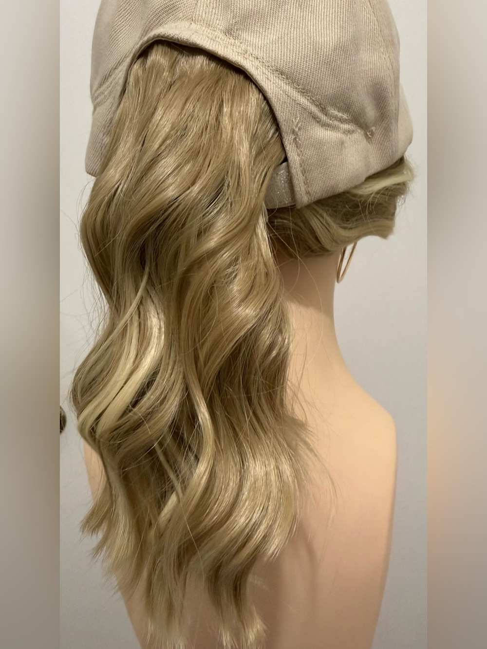 HAT HAIR, Blonde with Beige Cap - Picture 10 of 10